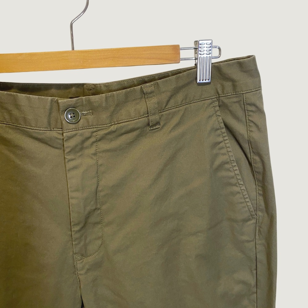 Bonobos Chinos Mens 33x32 Olive Excellent Plaid Flannel Lined Athletic Fit